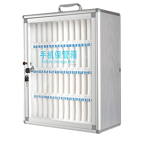 MJMLUCK Phone Locker with Lock and Keys Cell Phones Storage Cabinet Wall Mounted Pocket with Handle for Office Classroom for Mobile Phone Locker Office,24 Slots (36 Slots) (48 Slots) von MJMLUCK