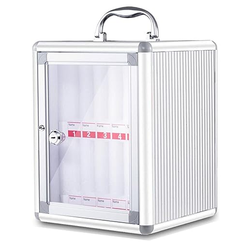 MJMLUCK Phone Storage Cabinet Manage Employee Mobile Phone Lockers Wall Mounted Mobile Phone Storage Box Mobile Phone Cabinet with Lock Portable (Silver 24 Bits) (Silver 12 Bits) von MJMLUCK