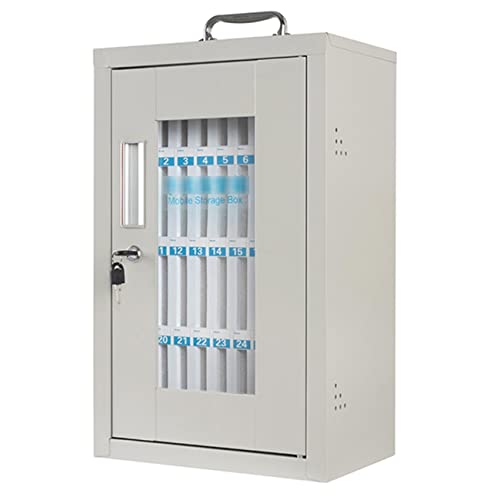 MJMLUCK Phone Storage Cabinet School Exam Cell Phone Cabinet Wall Mounted Locking Mobile Phone Organiser Mobile Phone Storage Cabinets Holds 12~60 Digit Mobile Phones (Silver 12 Bits) (Silver 36 bit von MJMLUCK
