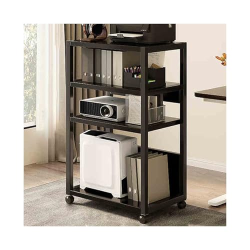 MJMLUCK Regal für Scanner, Druckerständer, Druckerständer für Zuhause, Druckertisch auf Rollen, Druckerständer unter dem Schreibtisch, mehrschichtige Aufbewahrung, Flexible Positionierung, von MJMLUCK