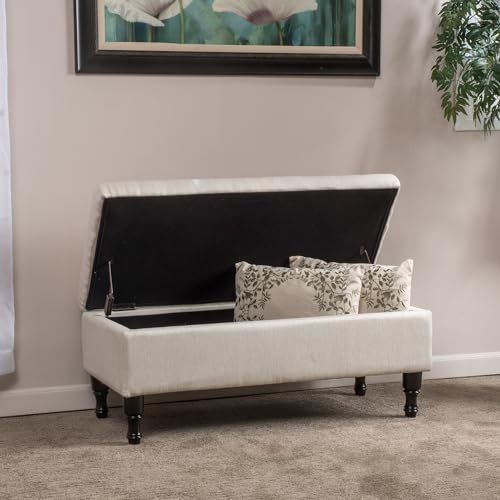 MJMLUCK Stylish Linen Ottoman with Storage - Bedroom Living Room Coffee Table - Tufted & Comfortable MJMLUCK Stylish Linen Ottoman with Storage - Bedroom Living Room Coffee Table - Tufted & Comfortable von MJMLUCK