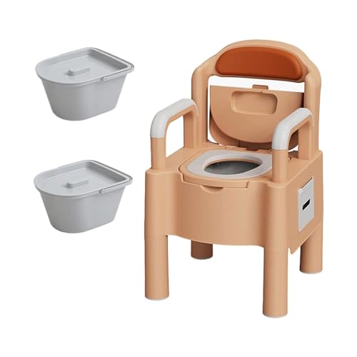 MJMLUCK Toilettenstuhl für das Badezimmer, höhenverstellbar, behindertengerechte Dusche, Mobile Toilette mit abnehmbaren Armlehnen und Taschentuchhalter, tragbarer Toilettenstuhl für Erwa MJMLUCK Toilettenstuhl für das Badezimmer, höhenverstellbar, behindertengerechte Dusche, Mobile Toilette mit abnehmbaren Armlehnen und Taschentuchhalter, tragbarer Toilettenstuhl für Erwa von MJMLUCK