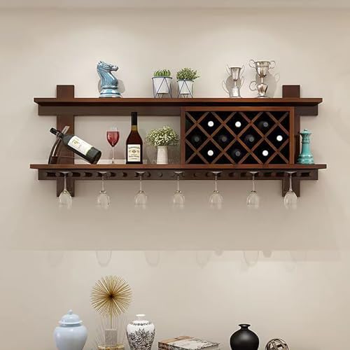 MJMLUCK Weinregal zur Wandmontage, Weinglasregal aus Holz, schwebende Regale für Bareinheiten, Flaschenregal für Bars, Hängehalter für Weinbecher, Umgedrehtes Weinglasregal zur Wandmontage MJMLUCK Weinregal zur Wandmontage, Weinglasregal aus Holz, schwebende Regale für Bareinheiten, Flaschenregal für Bars, Hängehalter für Weinbecher, Umgedrehtes Weinglasregal zur Wandmontage von MJMLUCK