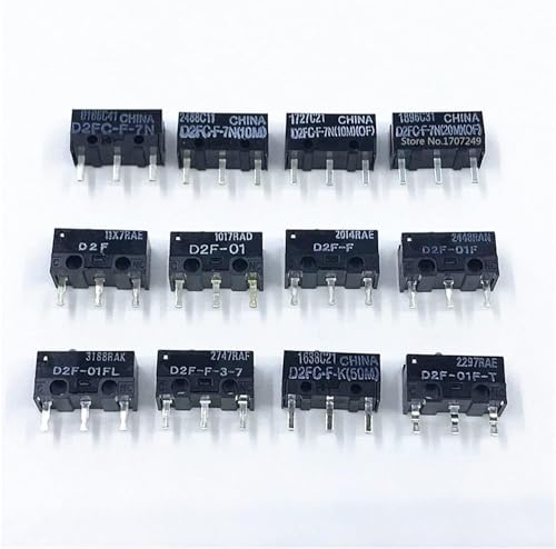 MJNLYDAO Industrielle Schalter 10 Stück Original Maus-Mikroschalter D2FC-F-7N,D2FC,D2FC-F-7N(10M)(OF),D2FC-F-7N(20M)(OF),D2F,D2F-01,D2F-F,D2F-01F,D2F-01FL, D2F-F-3-7, D2FC-FK(50M), D2F-01F-T Schalter von MJNLYDAO
