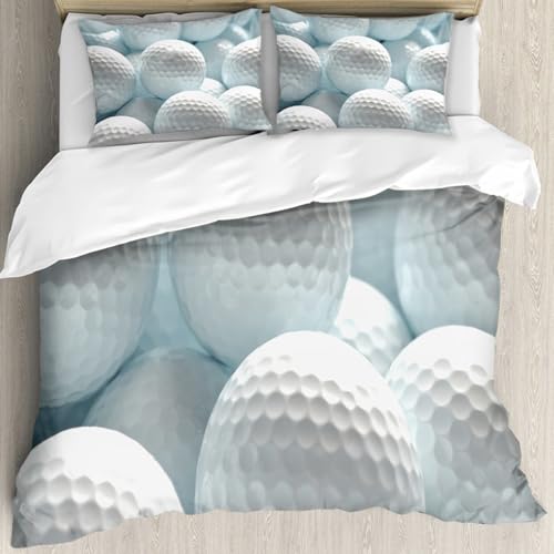 MJNLYDAO Sleeptime 100% Baumwolle Bettwäsche - Bettbezüge mit Reißverschluss - Set mit 2 Kissenbezüge,Golfbälle, Hintergrund oder Textur,200x228 cm MJNLYDAO Sleeptime 100% Baumwolle Bettwäsche - Bettbezüge mit Reißverschluss - Set mit 2 Kissenbezüge,Golfbälle, Hintergrund oder Textur,200x228 cm von MJNLYDAO