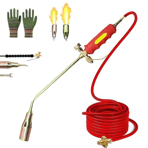 Firmsteady Neues Propan-fackel-unkrautbrenner-set, Frontaley Hochleistungs-flammenwerfer-unkrautbrenner für Den Außenbereich, Intelligenter, Pünktlicher Flammenwerfer(35,Single switch) von MJOYIS