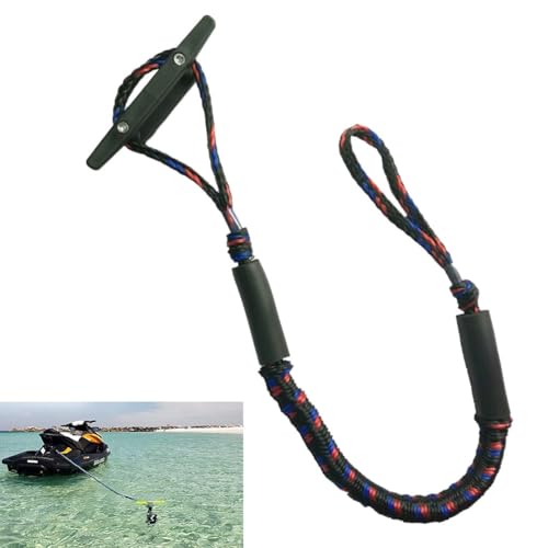 Hochleistungs-bungee-dockingleinen, 4 Fuß Lange Bungee-dockingleinen for Boote, Bungee-dockingleinen for Boote, Bungee-dockingleinen for Boote, Zubehör for Jetski, Pwc, Seadoo(Black red and blue) von MJOYIS