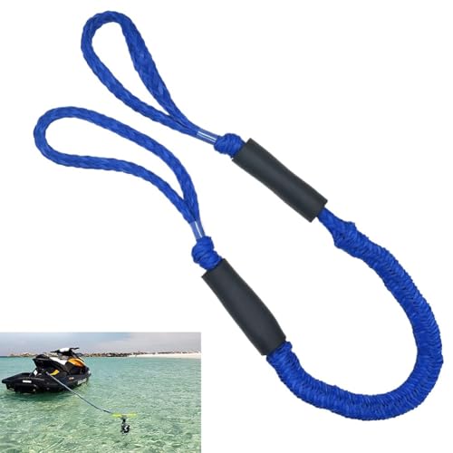 Hochleistungs-bungee-dockingleinen, 4 Fuß Lange Bungee-dockingleinen for Boote, Bungee-dockingleinen for Boote, Bungee-dockingleinen for Boote, Zubehör for Jetski, Pwc, Seadoo(Blue) von MJOYIS