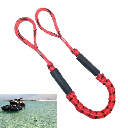 Hochleistungs-bungee-dockingleinen, 4 Fuß Lange Bungee-dockingleinen for Boote, Bungee-dockingleinen for Boote, Bungee-dockingleinen for Boote, Zubehör for Jetski, Pwc, Seadoo(Red black dot) von MJOYIS