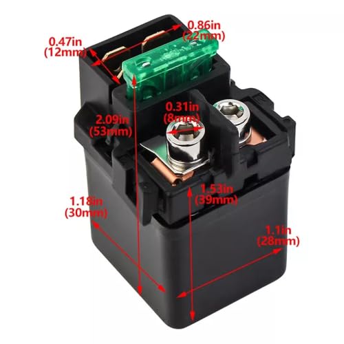 Elektrischer Motorrad-Startermotor und Magnetrelais kompatibel mit CRF450 CRF450X 2005-2014 Modelle ersetzt OEM 31200-MEY-671 35850-kCN-003(1 PC RELAY) von MJXACRLF