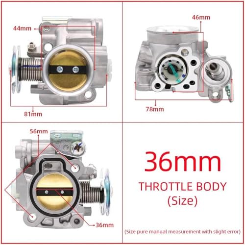 MJXACRLF 32 mm 34 mm 36 mm Motorrad-Drosselklappenkörper kompatibel mit Aerox155 NVX155 NMAX155 Modelle B65-E3750-00 2DP-E3750-00 Kompatibel mit Rennanwendungen(36MM) von MJXACRLF