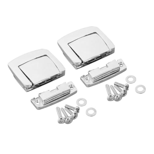 MJXACRLF Motorrad-Kofferraumriegel und Scharniere, die mit Tour Pak Touring Models passt, Fits Road King Street Trike 88-13 Hacked King Pack(Chrome) von MJXACRLF