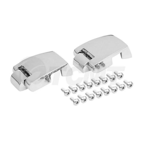 MJXACRLF Motorrad-Kofferraumriegel und Scharniere, die mit Tour Pak Touring Models passt, Fits Road King Street Trike 88-13 Hacked King Pack(Truck Hinges Chrome) von MJXACRLF