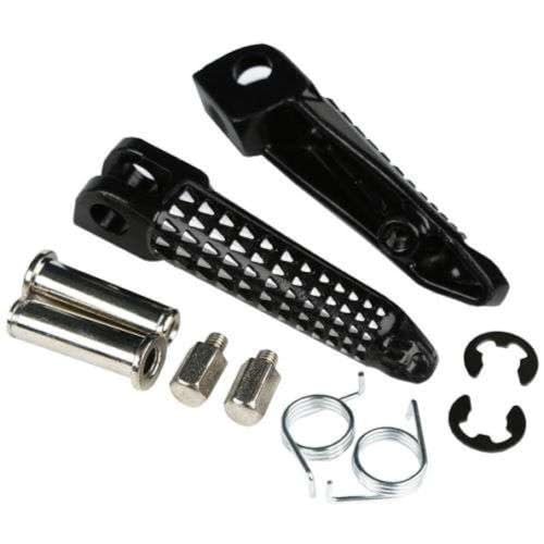 MJXACRLF Motorradfußstifte vordere Fußstützen kompatibel mit 650R EX650 2006-2013 ER6N ER6F ER6 KLE650 Z750 Z750S Z1000 Passt Verschiedene Modelle an(Black) von MJXACRLF
