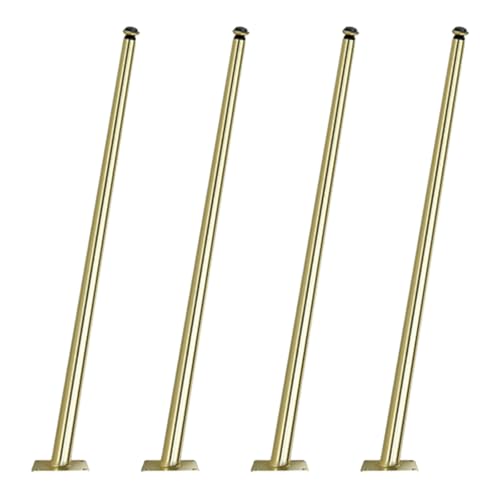 MJYDKBZ Ersatz Sofabeine Gold, 4 Stück Sofafüße Verstellbar Sofafusse Konisch Möbelfüße Eisen | Galvanikfläche Tischfüße Höhe: 10.5-72.5cm Schrankfüße Couchtischbeine Tischbeine Möbelfüsse 60.5cm/24" von MJYDKBZ