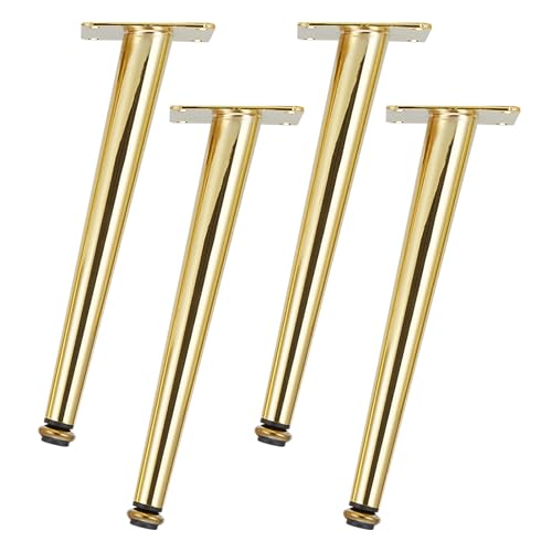 MJYDKBZ Ersatz Sofabeine Konisch, 4 Stück Sofafüße Verstellbar Sofafusse Gold Möbelfüße Kaltgewalzter Stahl | Sprühfarbe Tischfüße Höhe: 10.5-72.5cm Schrankfüße Couchtischbeine Tischbeine 55.5cm/22" von MJYDKBZ