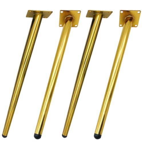 MJYDKBZ Möbelbeine Gold Moderne, 4 Stück Möbelfüße Stütz Möbelfüsse Konisch Tischfüße Eisen | Sprühfarbe Sofasfüße Höhe: 10-72cm Schrankfüße Couchtischbeine Sofas Beine Tischbeine 45cm/17.7" von MJYDKBZ