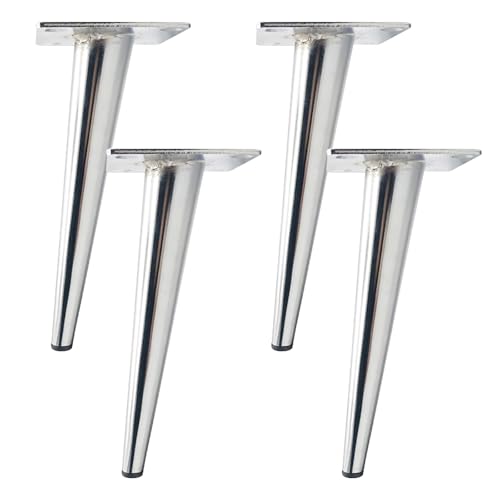 MJYDKBZ Möbelbeine Konisch Chrom, 4 Stück Möbelfüße Stütz Möbelfüsse Chrom Tischfüße Eisen | Galvanikfläche Sofasfüße Höhe: 10-43cm Schrankfüße Couchtischbeine Sofas Tischbeine 38cm/15 MJYDKBZ Möbelbeine Konisch Chrom, 4 Stück Möbelfüße Stütz Möbelfüsse Chrom Tischfüße Eisen | Galvanikfläche Sofasfüße Höhe: 10-43cm Schrankfüße Couchtischbeine Sofas Tischbeine 38cm/15 von MJYDKBZ