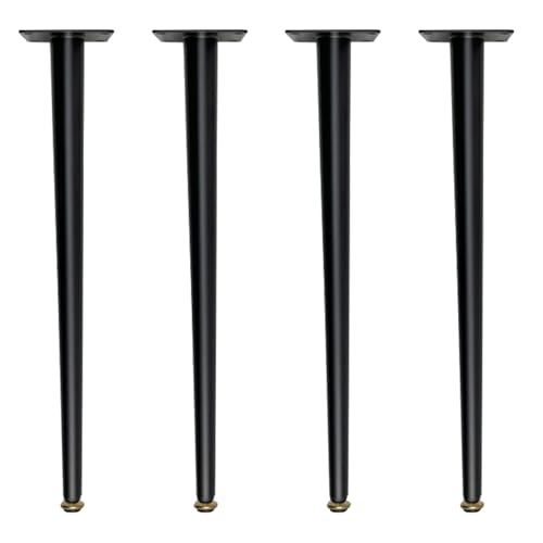 MJYDKBZ Möbelbeine Schwarz Moderne, 4 Stück Möbelfüße Verstellbar Möbelfüsse Konisch Tischfüße Eisen | Sprühfarbe Sofasfüße Höhe: 10.5-72.5cm Schrankfüße Couchtischbeine Sofas Tischbeine 60.5cm/24" von MJYDKBZ