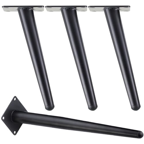 MJYDKBZ Möbelbeine Stütz Schwarz, 4 Stück Möbelfüße Stütz Möbelfüsse Konisch Tischfüße Kaltgewalztem Stahl | Sprühfarbe Sofasfüße Höhe: 10-72cm Schrankfüße Couchtischbeine Sofas Tischbeine 70cm/27.6" MJYDKBZ Möbelbeine Stütz Schwarz, 4 Stück Möbelfüße Stütz Möbelfüsse Konisch Tischfüße Kaltgewalztem Stahl | Sprühfarbe Sofasfüße Höhe: 10-72cm Schrankfüße Couchtischbeine Sofas Tischbeine 70cm/27.6" von MJYDKBZ