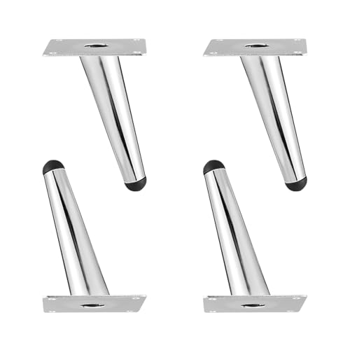 MJYDKBZ Möbelfüsse 10cm Chrom, 4 Stück Möbelbeine Stütz Möbelfüße Konisch Tischfüße Eisen | Galvanikfläche Sofasfüße Höhe: 10-43cm Schrankfüße Couchtischbeine Sofas Beine Tischbeine 10cm/4" MJYDKBZ Möbelfüsse 10cm Chrom, 4 Stück Möbelbeine Stütz Möbelfüße Konisch Tischfüße Eisen | Galvanikfläche Sofasfüße Höhe: 10-43cm Schrankfüße Couchtischbeine Sofas Beine Tischbeine 10cm/4" von MJYDKBZ