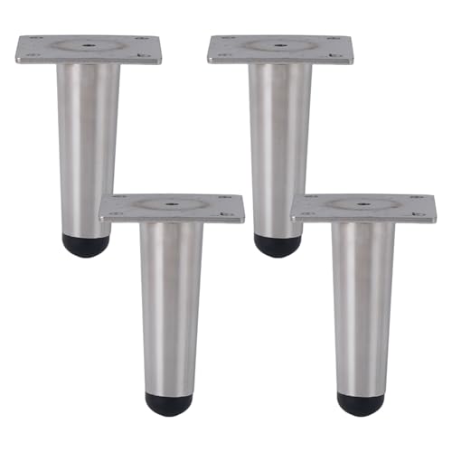 MJYDKBZ Möbelfüße 10cm Silber, 4 Stück Möbelbeine Stütz Möbelfüsse Konisch Tischfüße Edelstahl | Galvanikfläche Sofasfüße Höhe: 10-20cm Schrankfüße Couchtischbeine Sofas Beine Tischbeine 10cm/4" MJYDKBZ Möbelfüße 10cm Silber, 4 Stück Möbelbeine Stütz Möbelfüsse Konisch Tischfüße Edelstahl | Galvanikfläche Sofasfüße Höhe: 10-20cm Schrankfüße Couchtischbeine Sofas Beine Tischbeine 10cm/4" von MJYDKBZ