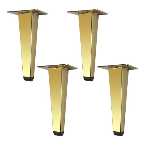 MJYDKBZ Möbelfüsse 15cm Gold, 4 Stück Möbelbeine Stütz Möbelfüße Konisch Tischfüße Eisen | Galvanikfläche Sofasfüße Höhe: 13-20cm Schrankfüße Couchtischbeine Sofas Beine Tischbeine 15cm/6" MJYDKBZ Möbelfüsse 15cm Gold, 4 Stück Möbelbeine Stütz Möbelfüße Konisch Tischfüße Eisen | Galvanikfläche Sofasfüße Höhe: 13-20cm Schrankfüße Couchtischbeine Sofas Beine Tischbeine 15cm/6" von MJYDKBZ