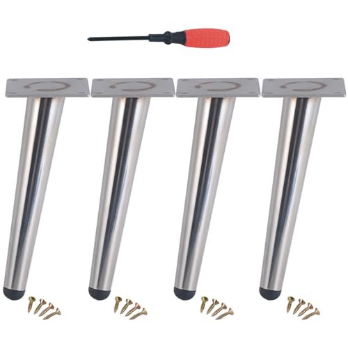 MJYDKBZ Möbelfüße 20cm Metall, 4 Stück Möbelbeine Stütz Möbelfüsse Silber Tischfüße Edelstahl | Galvanikfläche Sofasfüße Höhe: 10-20cm Schrankfüße Couchtischbeine Sofas Beine Tischbeine 20cm/7.9" MJYDKBZ Möbelfüße 20cm Metall, 4 Stück Möbelbeine Stütz Möbelfüsse Silber Tischfüße Edelstahl | Galvanikfläche Sofasfüße Höhe: 10-20cm Schrankfüße Couchtischbeine Sofas Beine Tischbeine 20cm/7.9" von MJYDKBZ