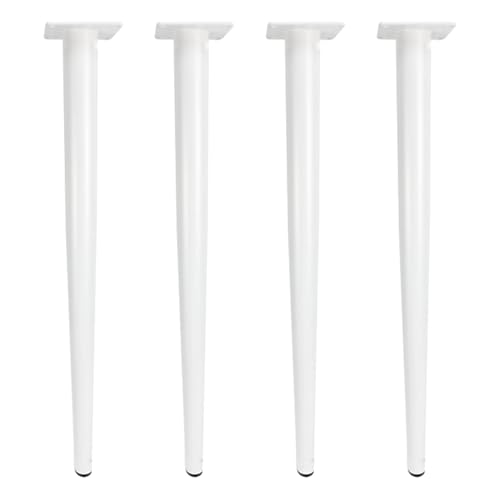 MJYDKBZ Möbelfüsse 60cm Weiß, 4 Stück Möbelbeine Stütz Möbelfüße Weiß Tischfüße Eisen | Sprühfarbe Sofasfüße Höhe: 10-72cm Schrankfüße Couchtischbeine Sofas Tischbeine 60cm/23.7" von MJYDKBZ