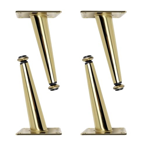 MJYDKBZ Möbelfüße Gold, 4 Stück Möbelbeine Verstellbar Möbelfüsse Konisch Tischfüße Eisen | Galvanikfläche Sofasfüße Höhe: 10.5-72.5cm Schrankfüße Couchtischbeine Sofas Beine Tischbeine 25.5cm/10" MJYDKBZ Möbelfüße Gold, 4 Stück Möbelbeine Verstellbar Möbelfüsse Konisch Tischfüße Eisen | Galvanikfläche Sofasfüße Höhe: 10.5-72.5cm Schrankfüße Couchtischbeine Sofas Beine Tischbeine 25.5cm/10" von MJYDKBZ