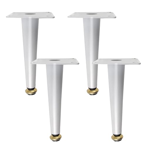 MJYDKBZ Möbelfüße Konisch Metall, 4 Stück Möbelbeine Verstellbar Möbelfüsse Weiß Tischfüße Eisen | Sprühfarbe Sofasfüße Höhe: 10.5-72.5cm Schrankfüße Couchtischbeine Sofas Beine Tischbeine 30.5cm/12" von MJYDKBZ