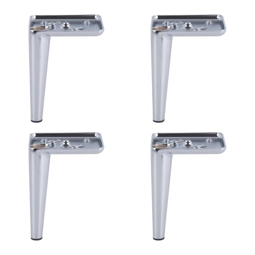 MJYDKBZ Möbelfüße Konisch Moderne, 4 Stück Möbelbeine Stütz Möbelfüsse Silber Tischfüße Eisen | Galvanikfläche Sofasfüße Höhe: 13-17cm Schrankfüße Couchtischbeine Sofa Tischbeine 13cm/5.1" von MJYDKBZ