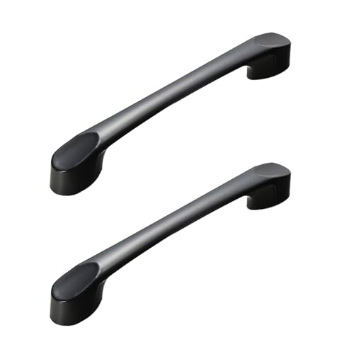 MJYDKBZ Möbelgriffe, 2 Stück Schrankknöpfe Schwarz Schubladengriffe Zinklegierung | Spritzlackiert, Küchengriffe Möbelknöpfe Lochabstand der Montage: 96mm/3.8in Türgriffe mit Schrauben von MJYDKBZ