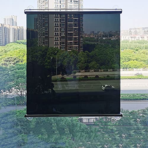 MJYDKBZ Saugnapfes Rollo Sonnenschutz verdunkelungsrollos mit Saugnäpfen Fensterrollo Lichtdurchlässig Sonnenschutz Fenster Abdunkelung Für Auto Badezimmer Küche Büro (102x 150 cm,Black) von MJYDKBZ
