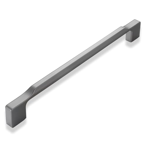 MJYDKBZ Schrankgriffe Grau, 2 Stück Griffe für Schränke Möbelgriffe Zinklegierung | Galvanik, Schubladengriffe Bohrlochabstand: 192mm/7.6in Gesamtlänge: 220mm/8.9in Küchen Schubladen Küche Bäder von MJYDKBZ