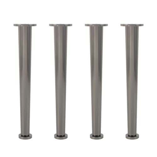 MJYDKBZ Sofabeine Grau Konisch, 4 Stück Sofafüße Verstellbar Sofafusse Grau Möbelfüße Aluminiumlegierung | Eloxierte Tischfüße Höhe: 6-30cm Schrankfüße Couchtischbeine Tischbeine Möbelfüsse 25cm/9.8" von MJYDKBZ