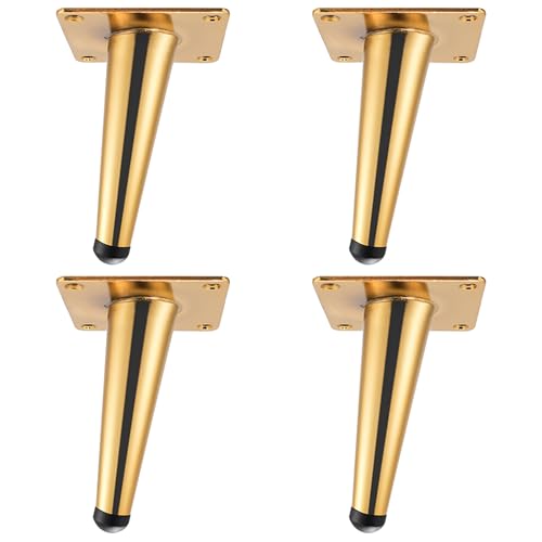 MJYDKBZ Sofafüße 15cm Gold, 4 Stück Sofabeine Stütz Sofafusse Gold Möbelfüße Kaltgewalztem Stahl | Galvanikfläche Tischfüße Höhe: 10-35cm Schrankfüße Couchtischbeine Tischbeine Möbelfüsse 15cm/6" MJYDKBZ Sofafüße 15cm Gold, 4 Stück Sofabeine Stütz Sofafusse Gold Möbelfüße Kaltgewalztem Stahl | Galvanikfläche Tischfüße Höhe: 10-35cm Schrankfüße Couchtischbeine Tischbeine Möbelfüsse 15cm/6" von MJYDKBZ