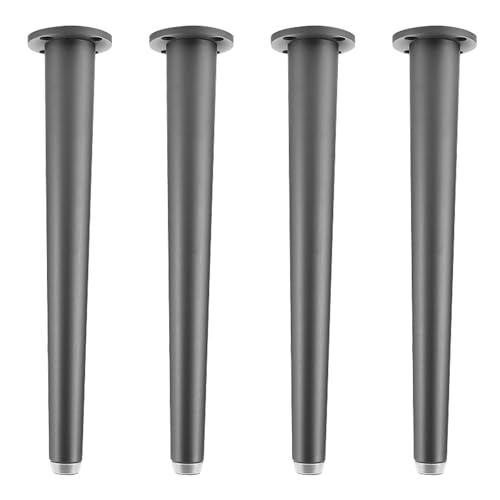 MJYDKBZ Sofafüße 25cm Grau, 4 Stück Möbelfüße Verstellbar Sofafüsse Konisch Möbelfüße Aluminiumlegierung | Eloxierte Tischfüße Höhe: 10-25cm Schrankfüße Couchtischbeine Tischbeine Sofabeine 25cm/9.8" von MJYDKBZ