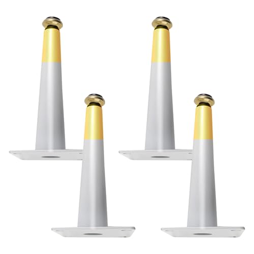 MJYDKBZ Sofafüße Weiß Metall, 4 Stück Sofabeine Verstellbar Sofafusse Weiß Gold Möbelfüße Eisen | Sprühfarbe Tischfüße Höhe: 10.5-72.5cm Schrankfüße Couchtischbeine Tischbeine Möbelfüsse 30.5cm/12" von MJYDKBZ