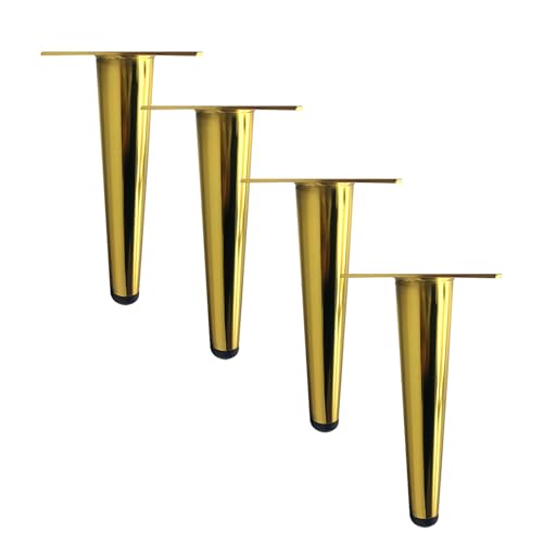 MJYDKBZ Sofafusse 10cm Gold, 4 Stück Sofabeine Stütz Sofafüße Konisch Möbelfüße Eisen | Sprühfarbe Tischfüße Höhe: 10-72cm Schrankfüße Couchtischbeine Tischbeine Möbelfüsse 10cm/4" MJYDKBZ Sofafusse 10cm Gold, 4 Stück Sofabeine Stütz Sofafüße Konisch Möbelfüße Eisen | Sprühfarbe Tischfüße Höhe: 10-72cm Schrankfüße Couchtischbeine Tischbeine Möbelfüsse 10cm/4" von MJYDKBZ