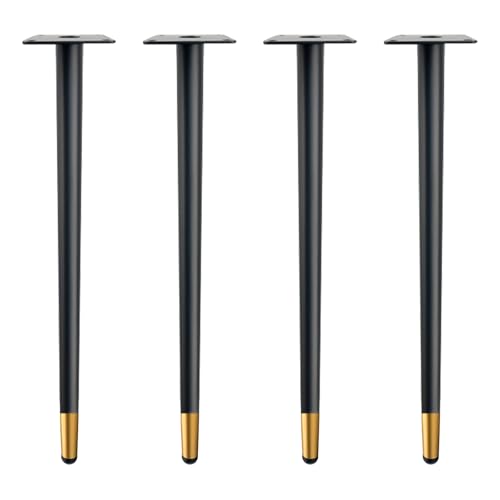 MJYDKBZ Sofafusse Schwarz Gold, 4 Stück Sofabeine Stütz Sofafüße Konisch Möbelfüße Eisen | Sprühfarbe Tischfüße Höhe: 10-72cm Schrankfüße Couchtischbeine Tischbeine Möbelfüsse 60cm/23.7" MJYDKBZ Sofafusse Schwarz Gold, 4 Stück Sofabeine Stütz Sofafüße Konisch Möbelfüße Eisen | Sprühfarbe Tischfüße Höhe: 10-72cm Schrankfüße Couchtischbeine Tischbeine Möbelfüsse 60cm/23.7" von MJYDKBZ