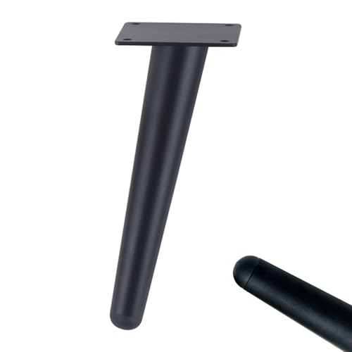 MJYDKBZ Tischfüße 20cm Metall, 4 Stück Tischbeine Stütz Tischfusse Schwarz Möbelfüße Edelstahl | Sprühfarbe Sofasfüße Höhe: 10-20cm Schrankfüße Couchtischbeine Möbelbeine Möbelfüsse 20cm/7.9" von MJYDKBZ