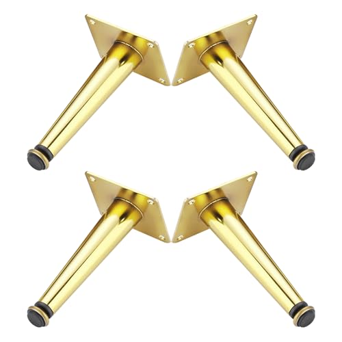 MJYDKBZ Tischfusse Konisch Gold, 4 Stück Tischbeine Verstellbar Tischfuss Gold Möbelfüße Kaltgewalzter Stahl | Sprühfarbe Sofasfüße Höhe: 10.5-72.5cm Schrankfüße Couchtischbeine Möbelfüsse 12.5cm/5" MJYDKBZ Tischfusse Konisch Gold, 4 Stück Tischbeine Verstellbar Tischfuss Gold Möbelfüße Kaltgewalzter Stahl | Sprühfarbe Sofasfüße Höhe: 10.5-72.5cm Schrankfüße Couchtischbeine Möbelfüsse 12.5cm/5" von MJYDKBZ