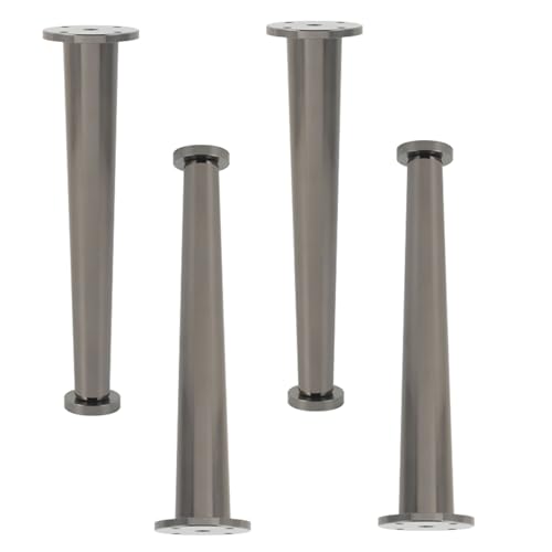 Möbelfüße 20cm Grau, 4 Stück Möbelbeine Verstellbar Möbelfüsse Grau Tischfüße Aluminiumlegierung | Eloxierte Oberfläche Sofasfüße Höhe:6-30cm Schrankfüße Couchtischbeine Sofas Tischbeine 20cm/7.9" von MJYDKBZ