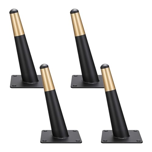 Möbelfüße Konisch Stütz, 4 Stück Möbelbeine Stütz Möbelfüsse Schwarz Gold Tischfüße Kaltgewalztem Stahl | Sprühfarbe Sofasfüße Höhe: 10-35cm Schrankfüße Couchtischbeine Sofas Tischbeine 12cm/4.7" Möbelfüße Konisch Stütz, 4 Stück Möbelbeine Stütz Möbelfüsse Schwarz Gold Tischfüße Kaltgewalztem Stahl | Sprühfarbe Sofasfüße Höhe: 10-35cm Schrankfüße Couchtischbeine Sofas Tischbeine 12cm/4.7" von MJYDKBZ