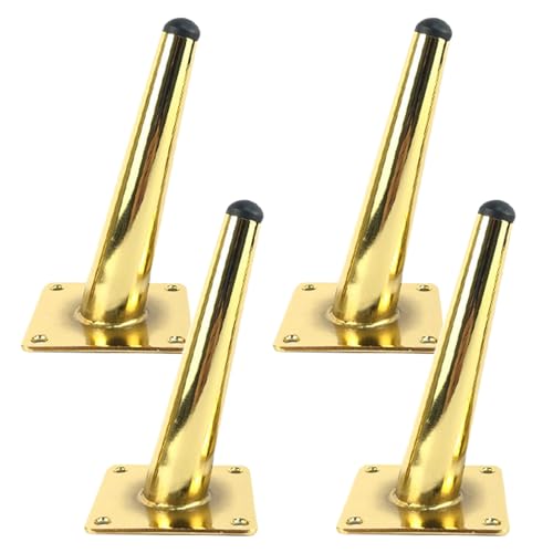Möbelfüße Metall Konisch, 4 Stück Möbelbeine Stütz Möbelfüsse Gold Tischfüße Kaltgewalztem Stahl | Galvanikfläche Sofasfüße Höhe: 10-72cm Schrankfüße Couchtischbeine Sofas Tischbeine 35cm/13.8" von MJYDKBZ