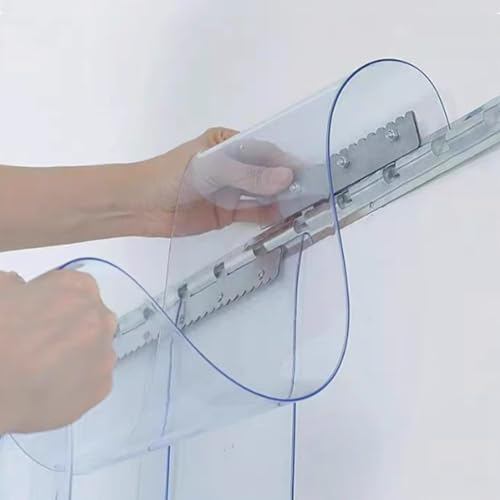 PVC Streifenvorhang Lamellen,Höhe275 x Breite300 Streifenvorhang Industrie Bausatz komplett vormontiert transparent für Ställe Paddocks Hallen PVC Streifenvorhang Lamellen,Höhe275 x Breite300 Streifenvorhang Industrie Bausatz komplett vormontiert transparent für Ställe Paddocks Hallen von MJYDKBZ
