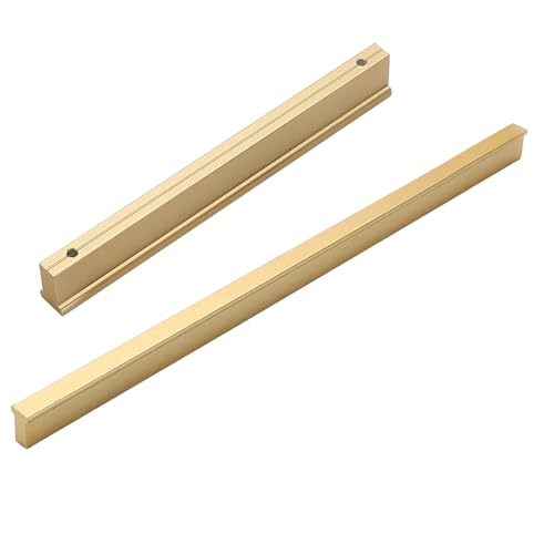 Schubladengriffe, 2 Stück Kommodengriffe Gold Möbelgriffe Aluminiumlegierung | Eloxierte Oberfläche, Schrankgriffe Bohrlochabstand: 576mm/22.7in Gesamtlänge: 600mm/23.6in Kleiderschrank Hardware von MJYDKBZ
