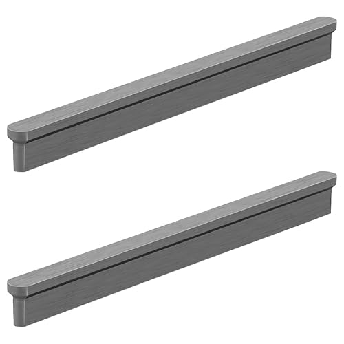 Schubladengriffe, 2 Stück Kommodengriffe Grau Möbelgriffe Aluminiumlegierung | Eloxierte Oberfläche, Schrankgriffe Bohrlochabstand: 544mm/21.4in Gesamtlänge: 600mm/23.6in Kleiderschrank Hardware von MJYDKBZ
