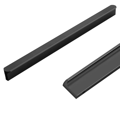 Schubladengriffe, 2 Stück Kommodengriffe Schwarz Möbelgriffe Aluminiumlegierung | Beschichtungsverfahren, Schrankgriffe Lochabstand der Montage: 96mm - 960mm Küchengriffe mit Schrauben 768mm/30.2in von MJYDKBZ